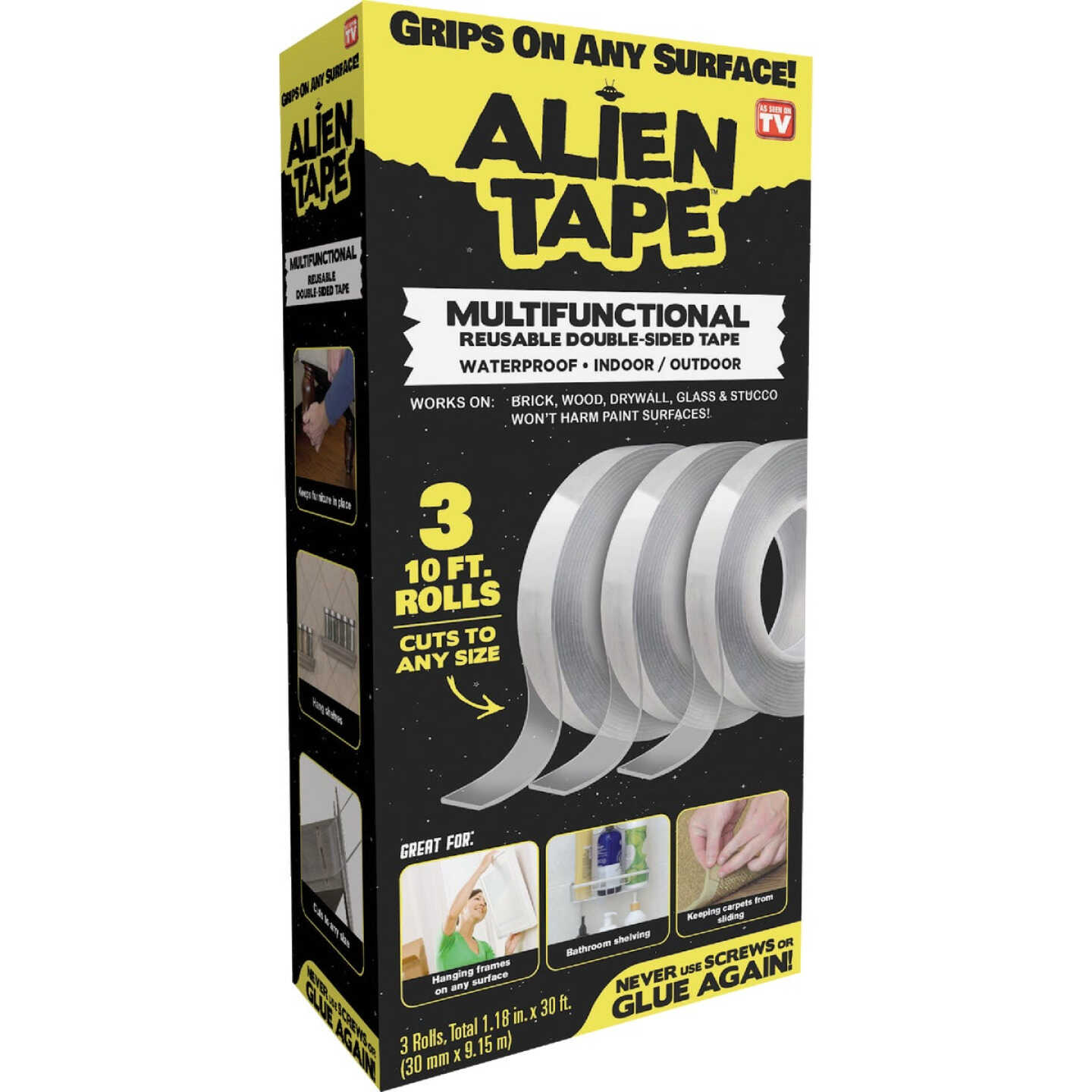 Alien Tape 3-Pack 4.7-in x 10-ft Double-Sided Tape in Clear | 7087
